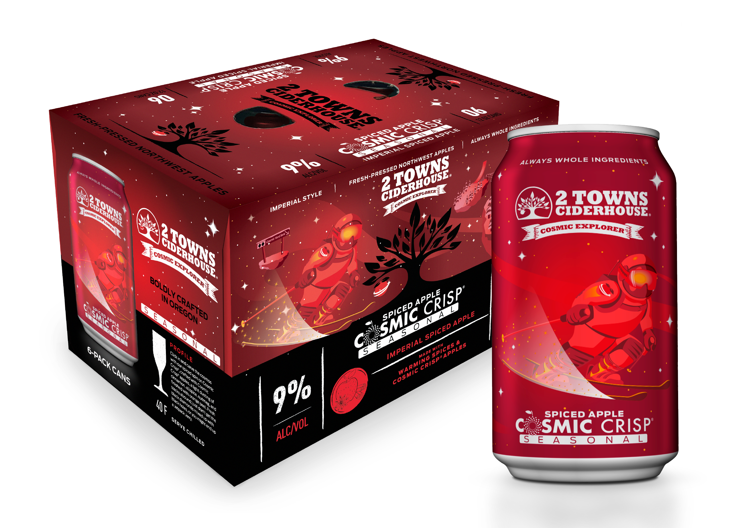 Can 6-Pack - Spiced Apple Cosmic Crisp – 2 Towns Ciderhouse