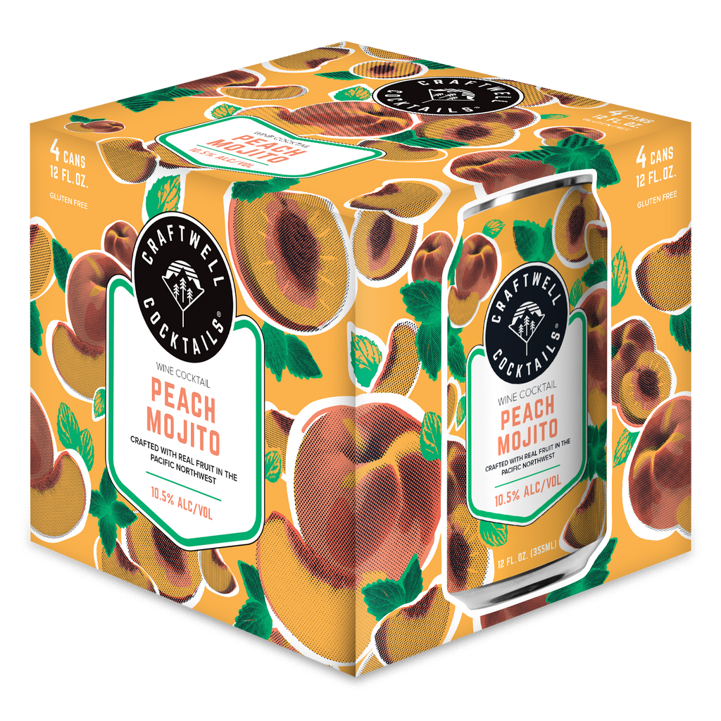 Can 4-Pack - Craftwell - Peach Mojito – 2 Towns Ciderhouse